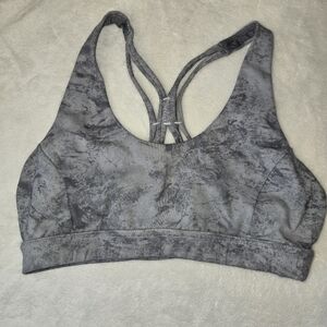 Charcoal Strappy Sports Bra